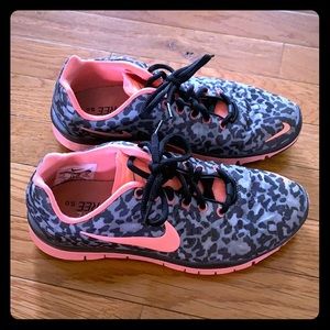 Nike Leopard Cheetah Print 7 Sneakers Shoes Pink